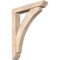 Ekena Millwork Thorton Slat Smooth Bracket w/ Offset Brace, Douglas Fir, 5 1/2"W x 30"D x 38"H BKT0604X30X38THR06SDF - alternate 1